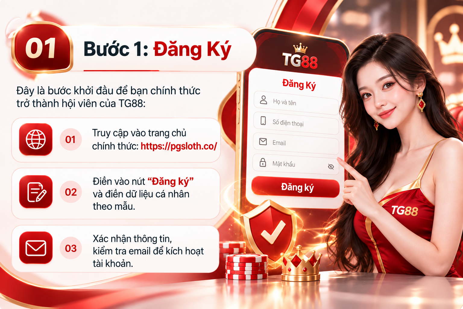 Bước 1: Đăng ký